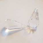 Perle acrylique Diamant transparent 51 x 26 mm Goutte