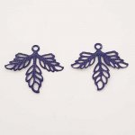 Estampe N°08 Feuille Bleu 23 x 25 mm