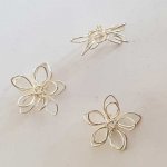 Breloque Fleur Métal N°158 Argent