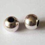 Perle Ronde 25/22 mm N°01 Argent