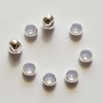 10 Perles à écraser de 2 mm argent