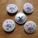 Bouton 32 mm recouvert tissus couture N°13-01
