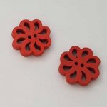 Bouton bois Fleur Orange N°01-01