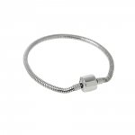 Bracelet Acier Inoxydable N°04 Argent Fermoir Clip 19 cm