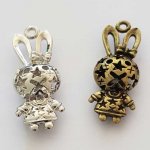 Breloque Lapin N°03 Lot de 2 pièces