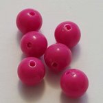 Perle Acrylique Ronde 10 mm Rose 03 x 1 Pièce