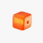 Perle Cube Polaris Brillant 10 mm Orange