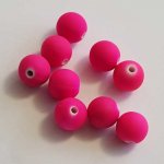 Perle Ronde effet gomme uni 10 mm Rose 03