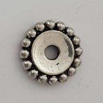Perle rondelle plate anneau intercalaire en métal argenté 003 Argent