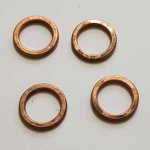 Perle rondelle plate anneau intercalaire métal argenté 046 Cuivre
