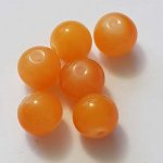 Perle Verre Ronde 10 mm Orange 02 x 1 Pièce