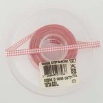 Ruban vichy rose et blanc de 06 mm au mètre