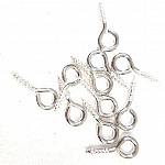 Apprêts bijoux: lot de 50 petits pitons à visser acier pour création de bijoux