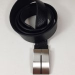 Ceinture cuir vachette tannage végétal coloris noir