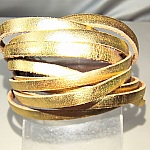 Cuir plat doré métallisé