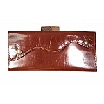 Porte feuilles porte monnaie cuir marron
