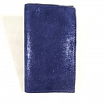 Porte feuilles et porte cartes cuir bleu