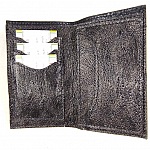Porte feuilles porte cartes cuir noir