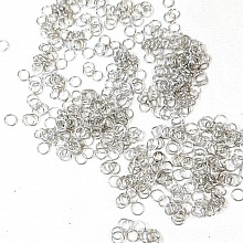 Lot de 130 anneaux de jonction métal coloris argent diamètre 5mm