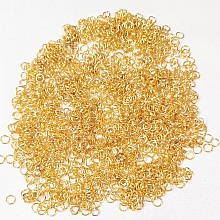 Apprêts bijoux: lot de 100 anneaux de jonction ouverts 5mm dorés