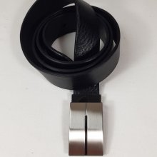 Ceinture cuir vachette tannage végétal coloris noir