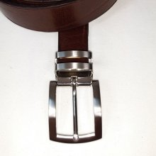 Fête des Pères! Ceinture cuir vachette, tannage végétal, coloris chocolat, boucle griffe.