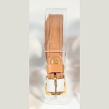 Ceinture pour Elle en cuir coloris havane