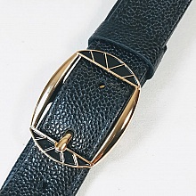 Ceinture pour Elle en cuir coloris noir.