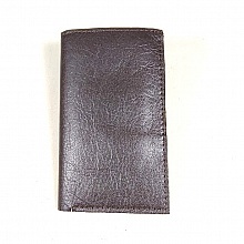 Porte feuilles porte cartes cuir marron foncé