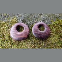 Boucles d'oreilles en bois de violette