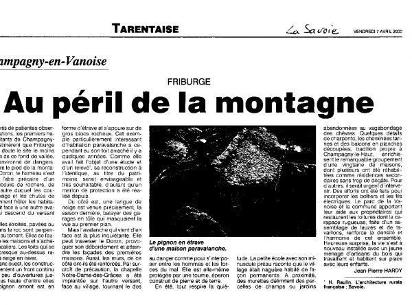 La Savoie Avril 2000