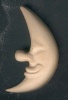 Lune découpée  sculptée cirée nature