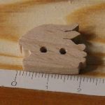 Bouton lapin 22mm bois massif fait main 