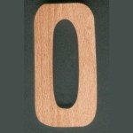 Chiffre 0  en bois ht 8cm signalisation marquage