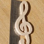 Figurine clef de sol ht 6cm deco mariage theme musique bois massif fait main embellissement scrapbooking