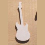 Figurine marque place guitare electrique  mariage theme musique bois massif fait main