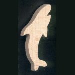 Figurine miniature requin en bois d'erable massif fait main