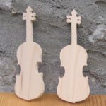 Figurine marque place violon lg 9cm ep  3mm  mariage theme musique, fait main