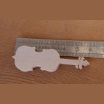 Figurine violoncelle ht 6cm bois massif fait main embellissement scrapbooking musique