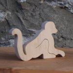 marque place singe, figurine bois a decorer, table mariage