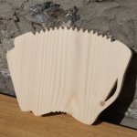 Accordéon en bois massif ht15cm decoration musical mariage