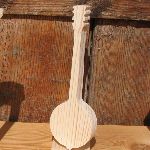 Banjo en bois massif ht15cm fait main decoration musicale, cadeau musicien, musique