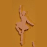 Figurine danseuse 3mm bois massif fait main embellissement scrapbooking danse