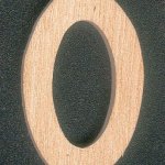 Lettre O en bois hauteur 5 cm a coller