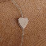 perle bois coeur V a decorer mobile, suspension, guirlande