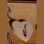 porte clef coeur et saxophone, cadeau saxophoniste, fait main