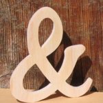 signe and 10 cm, esperluette en bois a coller