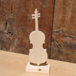 violoncelle en bois ht 20 cm decoration d'interieur, déco de table, cadeau musicien, fait main