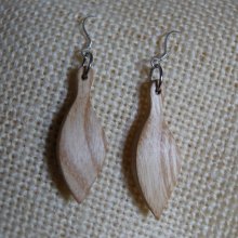 boucles d'oreilles bijoux bois fabrication artisanale frêne