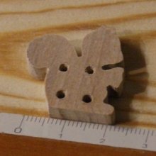 Bouton ecureuil 25mm bois massif fait main embellissement scrap foret nature animaux